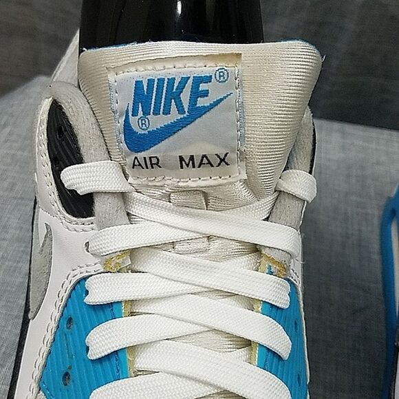 Nike Air Max 90 Retro Laser Blue 2020 CJ6779-100 Men's SZ 9.5 Blue / White / Blk - Picture 8 of 12